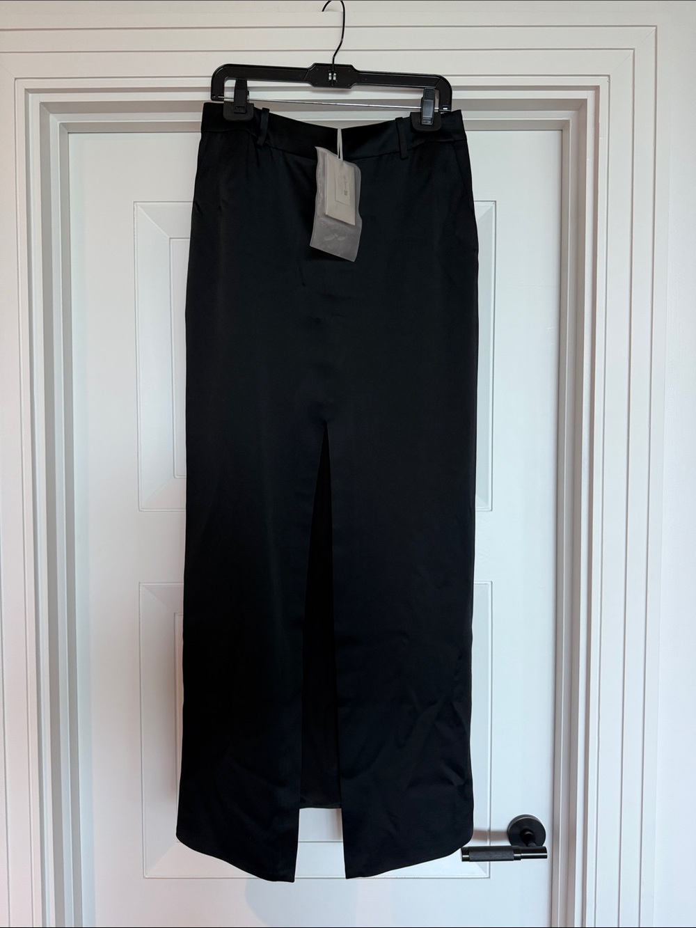 Tom Ford Crepe Envers Slit Maxi Skirt Black